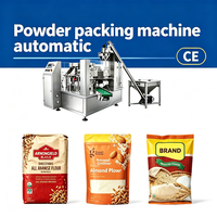 Machine d'emballage automatique de sachets Doypack avec remplisseur à vis sans fin pour poudre de farine et poudre de café