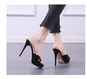 Chaussures d'été 2026 à talons ultra-hauts pour femmes, antidérapantes, à bout ouvert, style mules, semelle épaisse, sexy, tendance, respirantes - Product Image 5