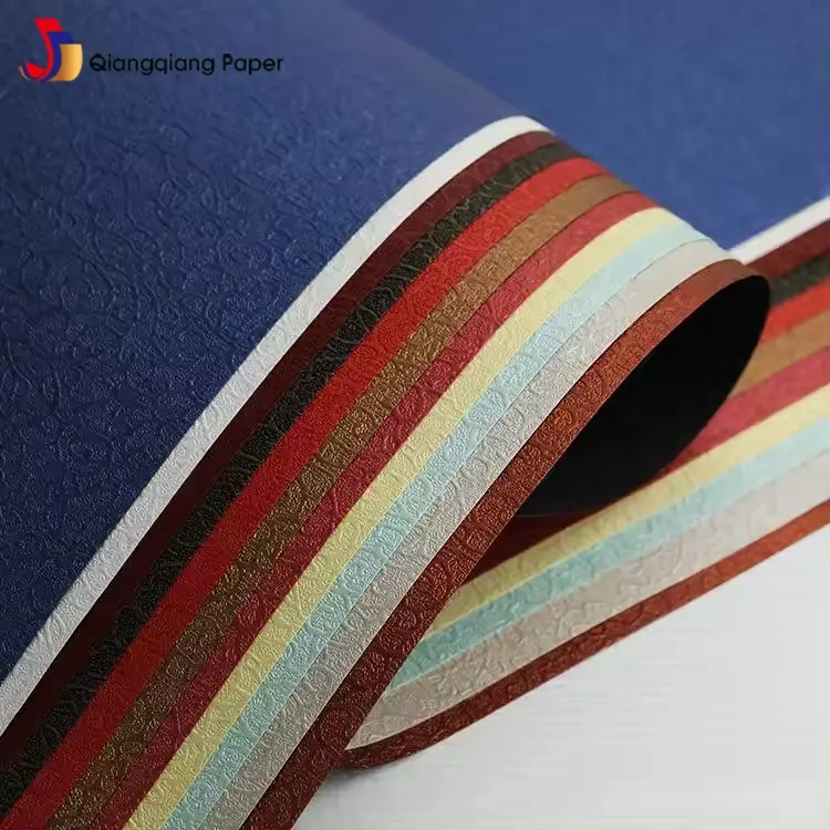 Qiang Qiang Paper Customized 258gsm Leather Embossed Paper for embossing bag