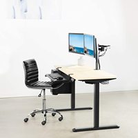 Support de bureau réglable pour deux moniteurs MG, support articulé pour 2 écrans jusqu'à 27 pouces, acier et aluminium de haute qualité en stock