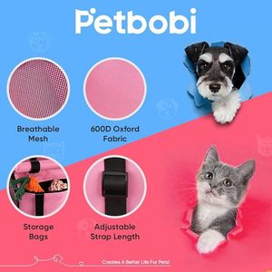 Sièges rehausseurs pour animaux de compagnie (chats et chiens) : portables, respirants, avec harnais de sécurité et stables pour les voyages. - Product Image 3