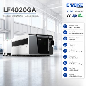 Machine de découpe laser fibre CNC haute précision 2000W AI pour le traitement de tôles d'acier au carbone, d'acier doux et d'aluminium de 0,5 à 20 mm, avec système Yaskawa Water - Product Image 2