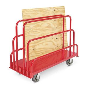Warehouse Plywood Deck Steel Adjustable 3 Handle <strong>Flat</strong> Panel Mobile <strong>Cart</strong> - Product Image 2