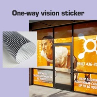 Film de vision unidirectionnelle personnalisé imprimé, PVC perforé, autocollant transparent pour fenêtre, publicité pour voiture et magasin