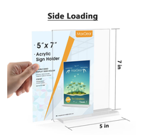 Porte-menu en acrylique double face pour table de restaurant, support d'affichage de bureau transparent A4/A5/A6 pour café, bar et hôtel