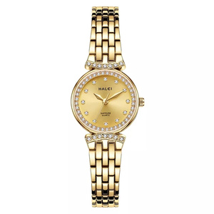 Drop Shipping HALEI Women's New Original Quartz Watch <b>Bracelet</b> Diamond Dial Scale Sapphire Glass Multi Color Face Wholesale - Product Image 1