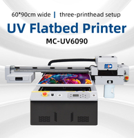 Impresora Multifunción de Cama Plana UV LED Uv6090 para PVC, KT, MDF y Tableros de Exhibición, Máquina Trazadora de Inyección de Tinta Digital