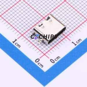 TYPE-C 6P QTWT USB Connector SMD Connector ( Connector Type: Type-C )( Gender: Female )( Mounting Type: Horizontal Mount ) - Product Image 1