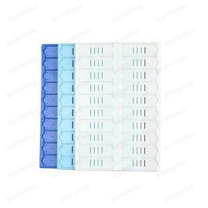 Séchoir à glissières en plastique à 20 emplacements avec trous de drainage, équipement de laboratoire - Product Image 2