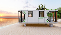 Maison préfabriquée modulaire miniature en acier de luxe moderne, étanche, à construction rapide, écologique et durable