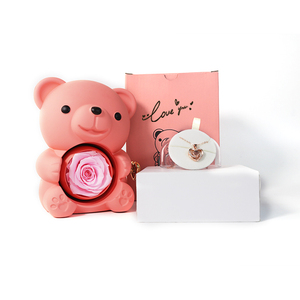 Scatola Portagioie con Orsetto e Rosa Eterna - Design <span class=keywords><strong>di</strong></span> Lusso per <span class=keywords><strong>San</strong></span> <span class=keywords><strong>Valentino</strong></span>, Festa della Mamma, Laurea - Product Image 4