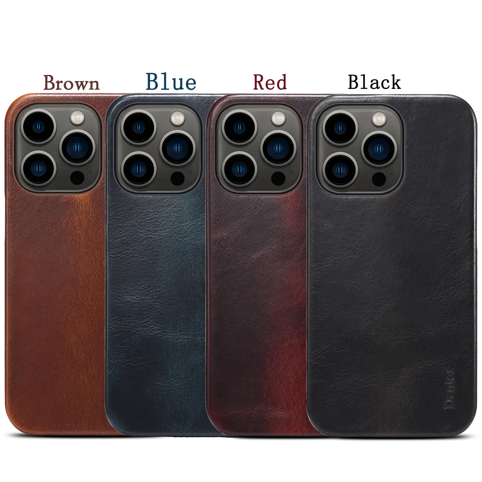 Luxury Custom Vintage Oil Wax Leather Phone Case For Iphone 13 Pro Max Design Microfiber Shockproof Mobile Cover For Iphone