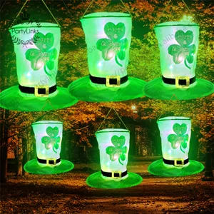 St. Patricks أضواء ديكور اليوم قبعة خضراء أضواء Led أضواء الاحتفال الايرلينية المنزل احتفالي قبعة