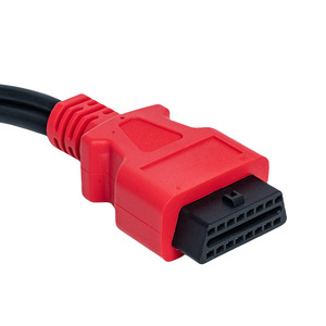 OBD Diagnosekabel für Elektrofahrzeuge, 26-polig <span class=keywords><strong>Tesla</strong></span> auf 16-polig <span class=keywords><strong>Tesla</strong></span> 3 Y-Splitter, Rot/Weiß/Schwarz, Standardspannung - Product Image 4