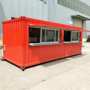 20 FT konteyner Pop Up dükkanı Fast Food konteyner restoran