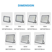 Projecteur LED étanche 30W 50W 100W 200W 300W 400W Projecteur extérieur Projecteur de stade Réflecteur Projecteur LED 150W