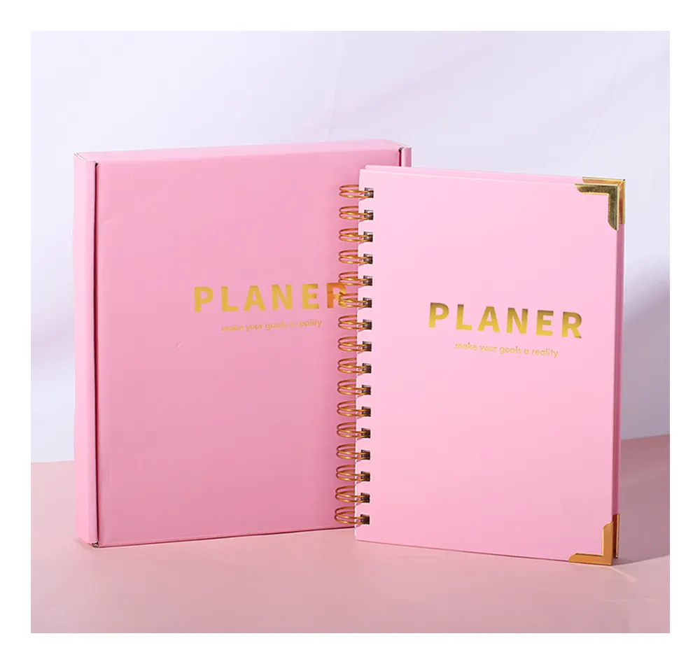 Free Sample Custom Notebook Spiral Stationery Journals Planner Stationary School Supplies Diary NoteBook 2023 Budget Planner