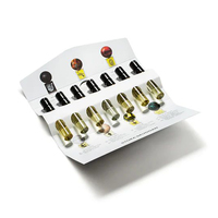 Ensemble de découverte cosmétique d'huiles essentielles personnalisé de 5 pièces ou 7 pièces, échantillon de test, flacon de 2 ml, livret, boîte en papier avec revêtement UV et gaufrage