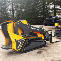 Vertikaler Kompaktlader DRT-V1000 mit Vollhydraulik und Nullwendekreis-Design, EPA- und CE-Zulassung, mit verschiedenen Anbaugeräten