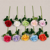 Vente en gros de tiges de roses artificielles en soie, longues tiges de roses artificielles pour bouquets de mariage, centre de table, arrangements floraux