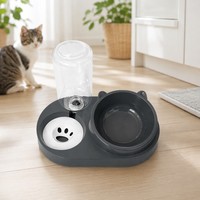 Distributeur d'eau automatique pour animaux de compagnie White Gravity, grande capacité, en plastique transparent, auto-remplissable, pour chats, chiens et petits animaux domestiques