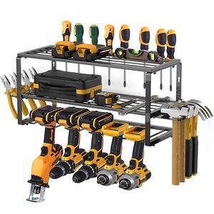 Support de stockage d'outils électriques à emballage plat détachable, perceuse à main murale tournevis <span class=keywords><strong>étagère</strong></span> à outils flottante accepter la personnalisation - Product Image 3