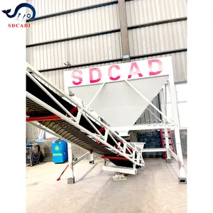 SDCAD usine de dosage de conrete sec mobile personnalisée avec mélangeur de casserole