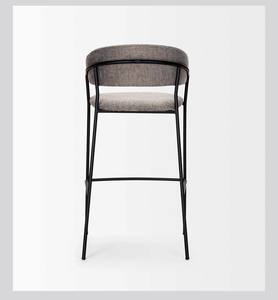 Silla de <span class=keywords><strong>Bar</strong></span> de Estilo Nórdico de Lujo Ligero, Taburete de <span class=keywords><strong>Bar</strong></span> Simple de Estilo Moderno, Taburete Alto con Respaldo para Cafetería, <span class=keywords><strong>Restaurante</strong></span> y Ocio - Product Image 5