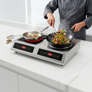 Table de cuisson à induction commerciale double zone 3500W, robuste, avec surface plate et concave, étanche |   OEM ODM disponible AM-CD208 Heavy-D - Product Image 6