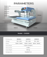 Presse à Chaud Pneumatique Automatique Haute Précision pour Sublimation de T-shirts, Double Station avec Contrôle Automatique