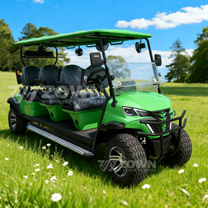Carrito de Golf Eléctrico Todoterreno Extendido de 6 Plazas con Techo Verde y Altavoces, Aprobado por la CE, para Villas, Parques y Recorridos Turísticos - Product Image 3