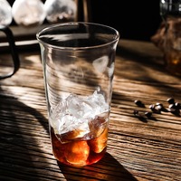 Gobelet en verre à large ouverture, style nordique, transparent, pour café glacé, thé au lait, boissons froides, logo personnalisé, vente en gros