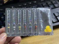 Herramienta dental, limas de color arcoíris, limas rotativas de motor dorado, instrumento dental de activación por calor para dentista