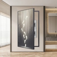 Peinture décorative de style moderne Art déco Cadre mural Poinçon gratuit Boîte de compteur électrique en porcelaine cristal pour le salon à la maison