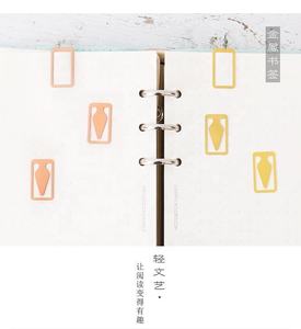 Marqueurs de livres en métal créatifs personnalisés trombones mini flèche index signets papeterie cadeaux - Product Image 1