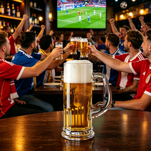 Factory Wholesale Restaurant Muscle Arm Beer <strong>Mug</strong>, Factory Direct 600ml Large Capacity Glass Stein for Banquets &amp; Events - Product Image 2