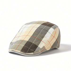 Béret à carreaux Gatsby pour femme, respirant, style britannique, casquette plate pour usage décontracté et extérieur en été - Product Image 3