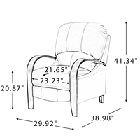 Fauteuil inclinable ergonomique avec coussin moelleux et support dorsal en cuir véritable, idéal pour usage hospitalier, moins de 300 $
