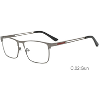 Montures de lunettes carrées classiques, monture optique en métal pour hommes 2025