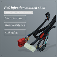 Faisceau de câblage automobile personnalisé avec connecteur OBD 2 Câble de connecteur Molex avec assemblage de câble à manchon extensible tressé