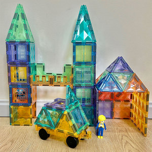 Bloques Magnéticos Multiusos, Juego de Construcción de Pistas de Canicas, Juguete Educativo DIY, Desarrolla Habilidades Matemáticas, Físicas, Creatividad e Imaginación - Product Image 2