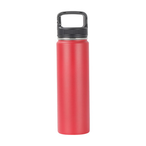 22oz Custom Logo 304 Stainless Steel Vacuum Insulated Water Bottle <b>Foldable</b> Carry Handle Lid 12-24 Hours Thermal Performance - Product Image 4