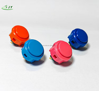 JY Genuine Sanwa 30mm Arcade Push Button | Plastic English 1 Year Original Replacement for Fightstick Coin-Op Game Machines