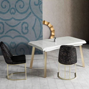 Juego de Comedor Moderno y Duradero de 6 Piezas con Sillas de Respaldo Sólido, Estructura de Madera y Metal para Muebles del Hogar - Product Image 1