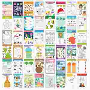 Kit d'activités créatives pour développer la motricité fine des tout-petits, ciseaux de sécurité, livre de découpe et de dessin, cadeau de Noël pour garçons et filles - Product Image 3