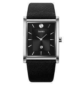 Orologio al Quarzo con Movimento Giapponese, Impermeabile 3ATM, OEM SKMEI 9256 da <span class=keywords><strong>Uomo</strong></span>, Cassa Quadrata, <span class=keywords><strong>Cinturino</strong></span> in <span class=keywords><strong>Pelle</strong></span>, Quadrante da 32mm - Product Image 6