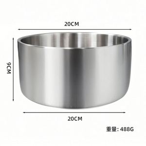 Boîte cadeau personnalisée de 64 oz, bol pour animaux de compagnie en acier inoxydable, finition mate, anti-rouille, bol d'alimentation géant pour chien - Product Image 1
