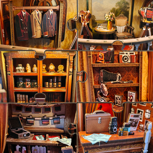 Puzzle 3D in Legno all'Ingrosso, Modello <span class=keywords><strong>Studio</strong></span> Fotografico con Giunzioni a Mortasa, Kit di Montaggio Fai-da-Te, Ornamento per la <span class=keywords><strong>Casa</strong></span> per Appassionati di Puzzle - Product Image 3