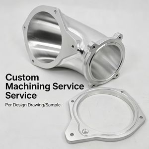 Coudière d'admission de corps de papillon en aluminium et acier inoxydable usinée CNC, polie et thermolaquée, pour turbo diesel, noire - Product Image 1