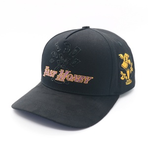 Casquette de baseball unisexe personnalisée à 5 panneaux avec logo brodé 3D en sergé, boucle en cuivre doré de haute qualité, toutes saisons - Product Image 2
